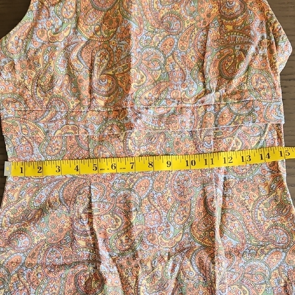 90s Vintage Corduroy Not Guilty‎ Floral Paisley Sleeveless Dress Sz 7/8 Juniors - Picture 13 of 13